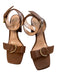 Gianvito Rossi Shoe Size 38.5 Brown Leather Open Square Toe Ankle Strap Shoes Brown / 38.5