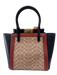 Coach Black, Brown, Beige Leather Monogram Turn Lock Closure 2 Handles Bag Black, Brown, Beige / M