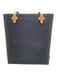 Consuela Black & Beige Coated Canvas Glitter Leather Handle Open Top Tote Bag Black & Beige