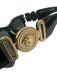 Versace Black Acetate Gold Accents Dark Tint Medusa Sunglasses Black