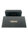 Versace Black Acetate Gold Accents Dark Tint Medusa Sunglasses Black