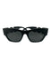 Versace Black Acetate Gold Accents Dark Tint Medusa Sunglasses Black