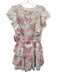 Love Shack Fancy Size S White, Pink, Green Cotton Floral Ruffle Cap Sleeve Dress White, Pink, Green / S