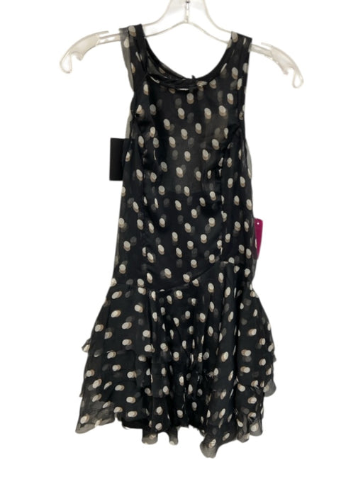 Free People Size S Black, White, Brown Polyester Dots Sleeveless pleats Dress Black, White, Brown / S