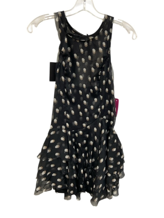 Free People Size S Black, White, Brown Polyester Dots Sleeveless pleats Dress Black, White, Brown / S