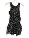 Free People Size S Black, White, Brown Polyester Dots Sleeveless pleats Dress Black, White, Brown / S