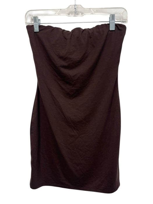 Reformation Size S Brown Tencel & Spandex Strapless Elastic Body Con Mini Dress Brown / S