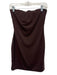 Reformation Size S Brown Tencel & Spandex Strapless Elastic Body Con Mini Dress Brown / S