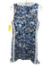 Lilly Pulitzer Size 6 Blue, Navy & White Cotton Blend Botanical Sleeveless Dress Blue, Navy & White / 6