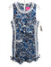 Lilly Pulitzer Size 6 Blue, Navy & White Cotton Blend Botanical Sleeveless Dress Blue, Navy & White / 6
