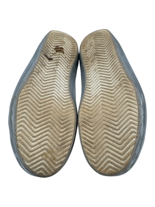 Golden Goose Shoe Size 10 White & Silver Leather Upper Metallic Detail Sneakers White & Silver / 10