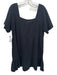 Rails Size L Black Cotton Gauze Square Neck short sleeve Dress Black / L