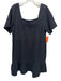 Rails Size L Black Cotton Gauze Square Neck short sleeve Dress Black / L