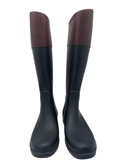 Tory Burch Shoe Size 9 Black & Brown Rubber Logo Knee High Boots Black & Brown / 9