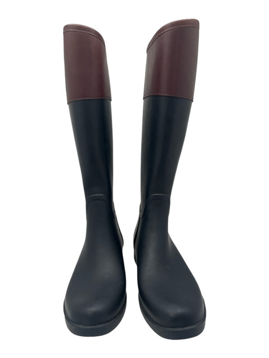 Tory Burch Shoe Size 9 Black & Brown Rubber Logo Knee High Boots Black & Brown / 9