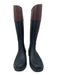 Tory Burch Shoe Size 9 Black & Brown Rubber Logo Knee High Boots Black & Brown / 9