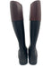 Tory Burch Shoe Size 9 Black & Brown Rubber Logo Knee High Boots Black & Brown / 9