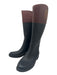 Tory Burch Shoe Size 9 Black & Brown Rubber Logo Knee High Boots Black & Brown / 9