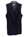 Good American Size 3 / L Black Polyester Lapel Double Breasted Vest Black / 3 / L