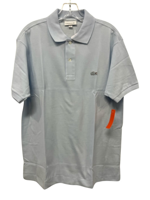 Lacoste NWT Size L Blue Cotton Solid Polo Men's Short Sleeve Blue / L
