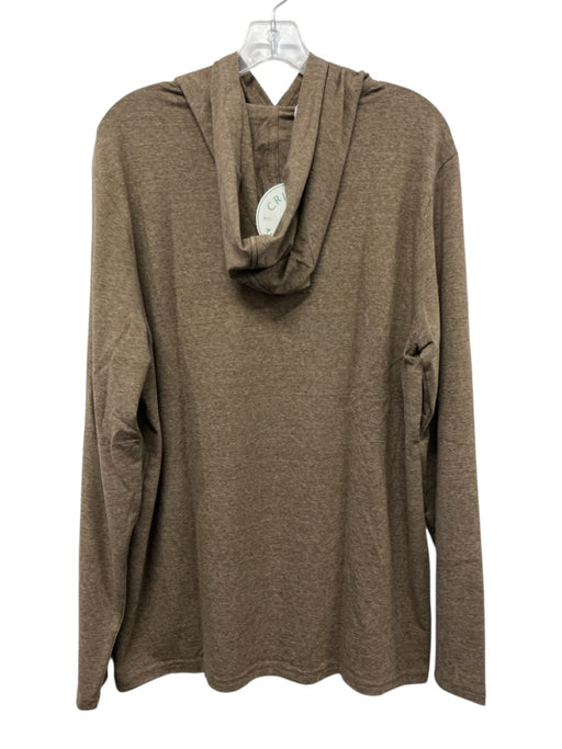 Criquet NWT Brown Cotton Blend Solid Men's Hoodie Brown / L