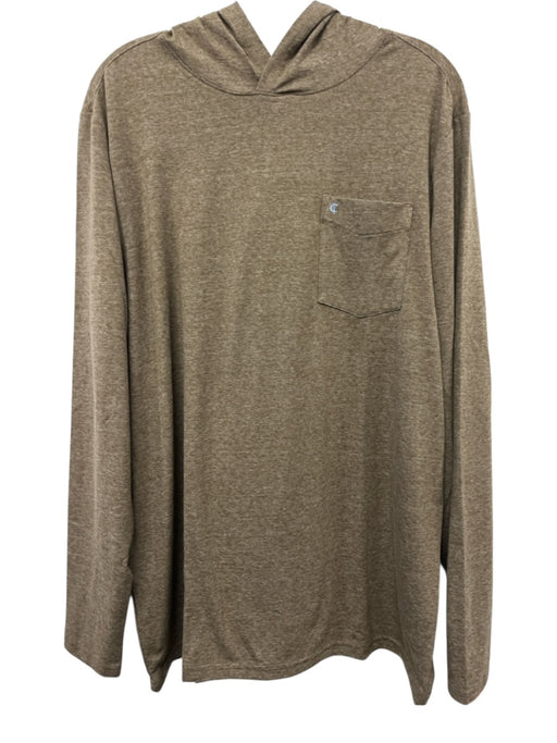 Criquet NWT Brown Cotton Blend Solid Men's Hoodie Brown / L