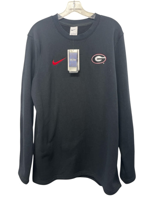 Nike NWT Size L Black & Red Polyester Solid Crewneck Men's Long Sleeve Shirt Black & Red / L