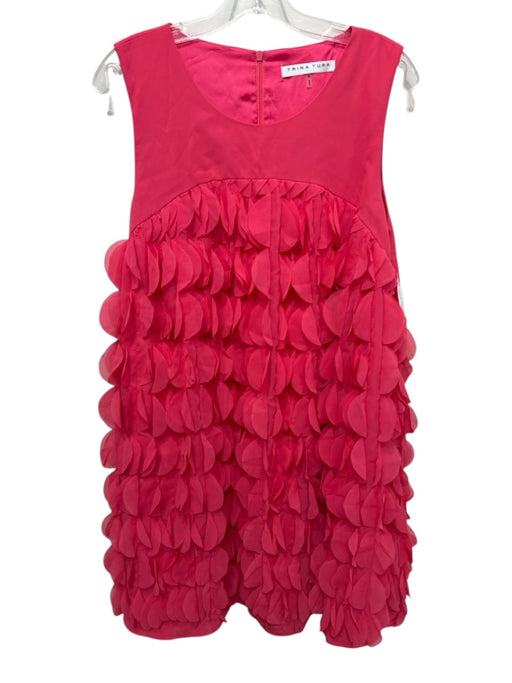 Trina Turk Size XL Salmon Pink Polyester Sleeveless circle applique Dress Salmon Pink / XL