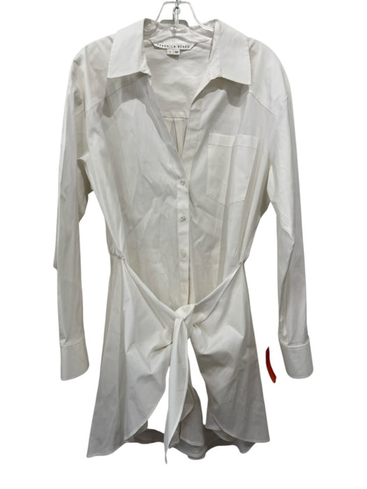 Veronica Beard Size 14 White Cotton Button Down pocket Wrap Dress White / 14