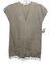 Ann Mashburn Size XS Khaki Cotton Blend V Neck Tassels Short Sleeve Dress Khaki / XS