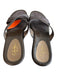 Cole Haan Shoe Size Est 9.5 Brown Canvas & Patent Leather Wedge Open Toe Shoes Brown / Est 9.5