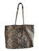 Tory Burch Grayish Brown Gold Hardware Logo Double Chain Tote Bag Grayish Brown / Large