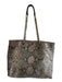 Tory Burch Grayish Brown Gold Hardware Logo Double Chain Tote Bag Grayish Brown / Large