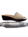 Stuart Weitzman Shoe Size 10 Tan Fabric Wedge Open Toe Slide Shoes Tan / 10