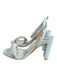 Badgley Mischka Shoe Size 6 Light Blue Leather Rhinestone Embellished Shoes Light Blue / 6