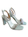 Badgley Mischka Shoe Size 6 Light Blue Leather Rhinestone Embellished Shoes Light Blue / 6
