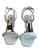 Badgley Mischka Shoe Size 6 Light Blue Leather Rhinestone Embellished Shoes Light Blue / 6