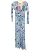 Lilly Pulitzer Size XXS Blue & Multi Rayon Long Sleeve All Over Print Dress Blue & Multi / XXS