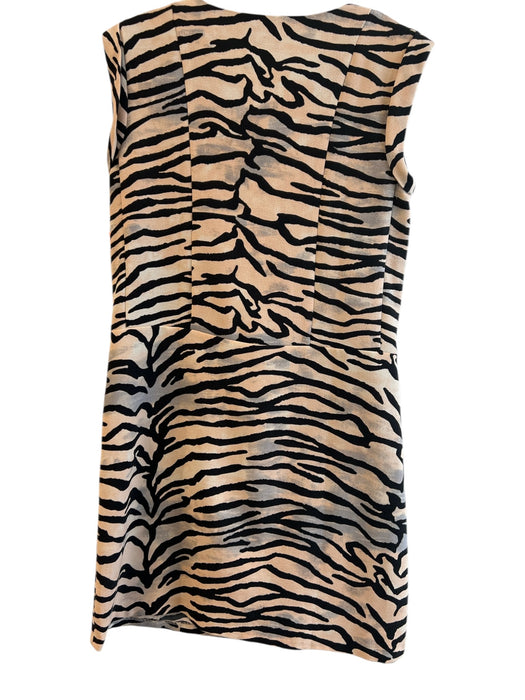 Rebecca Taylor Size 2 Brown & Black Polyester Tiger Print Sleeveless Dress Brown & Black / 2