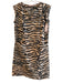 Rebecca Taylor Size 2 Brown & Black Polyester Tiger Print Sleeveless Dress Brown & Black / 2