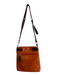 Tano Orange Leather Buckles Zip Close Crossbody Outter Pocket Bag Orange / Medium