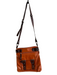Tano Orange Leather Buckles Zip Close Crossbody Outter Pocket Bag Orange / Medium