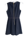 Sail To Sable Size 0 Black Nylon & Polyester Pleated Back Zip Sleeveless Dress Black / 0