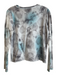 Lisa Todd Size XS Purple & Blue 100% Cotton Long Sleeve Round Neck Tye Dye Top Purple & Blue / XS