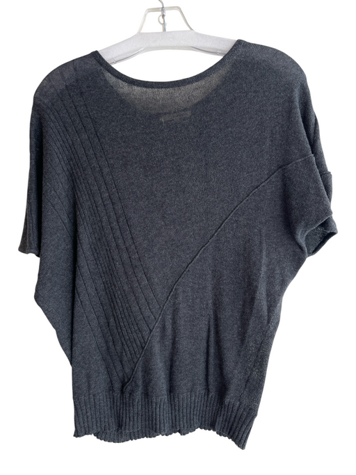 LAmade Size XS Grey 100% Cotton Wide Round Neck Bat Wing Knit Top Grey / XS