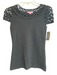 Lilly Pulitzer Size XS Black Cotton Blend Knit Shimmer Cap Sleeve Top Black / XS