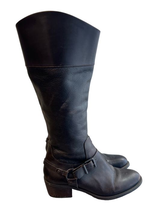 Vince Camuto Shoe Size 6.5 Brown Pebbled Leather Knee High Side Zip Boots Brown / 6.5