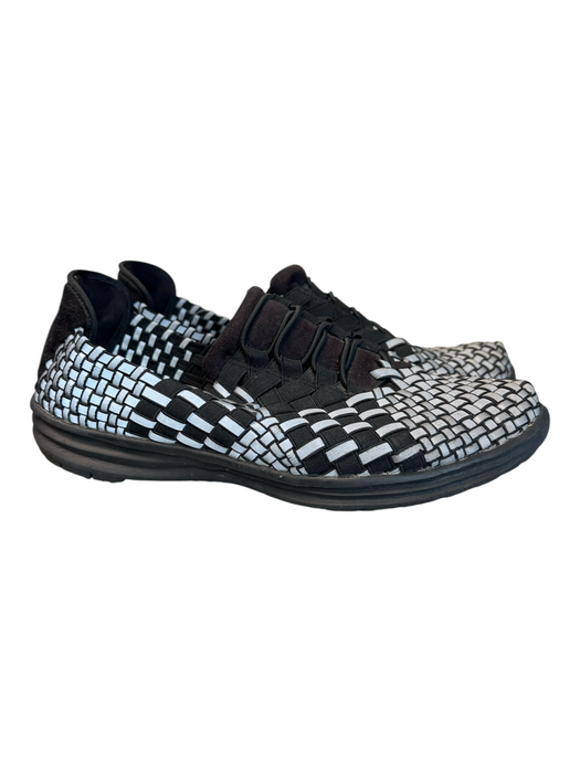 Bernie Mev Shoe Size 37 Grey & Black Manmade Material Woven Almond Toe Shoes Grey & Black / 37