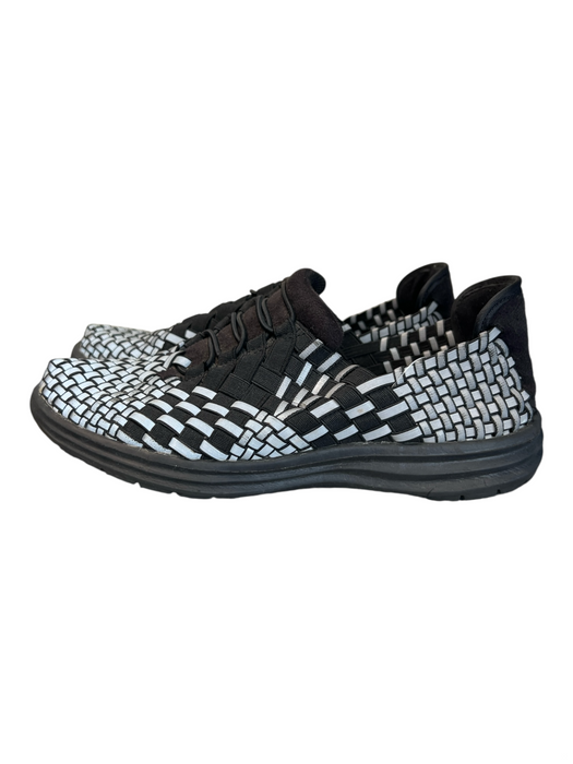 Bernie Mev Shoe Size 37 Grey & Black Manmade Material Woven Almond Toe Shoes Grey & Black / 37