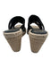 Vince Camuto Shoe Size 10 Black & Beige Leather Square Toe Espadrille Sandals Black & Beige / 10